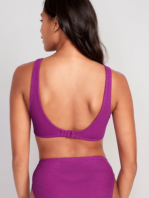 Image number 2 showing, Crochet O-Ring Bikini Swim Top for Women