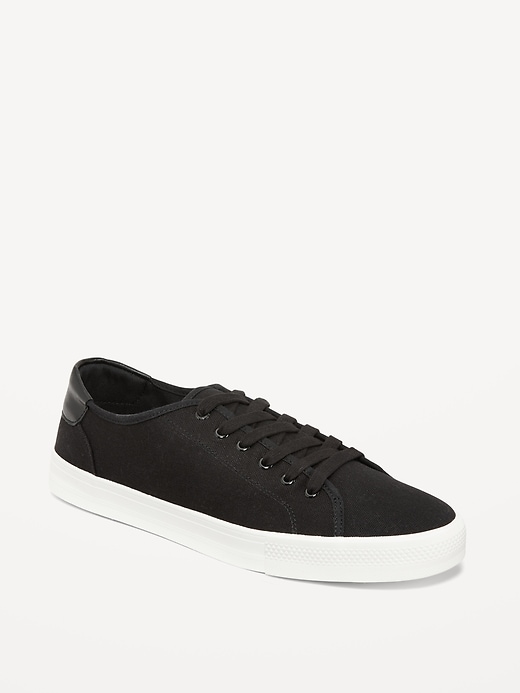 View large product image 1 of 1. Canvas Lace-Up Sneakers