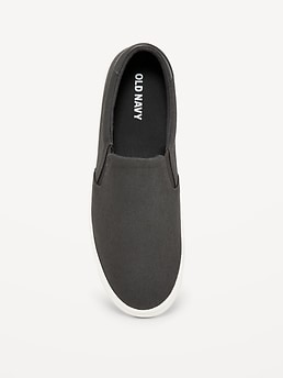 Brilliant Basics Men's Canvas Slip On Shoes - Black - Size 8