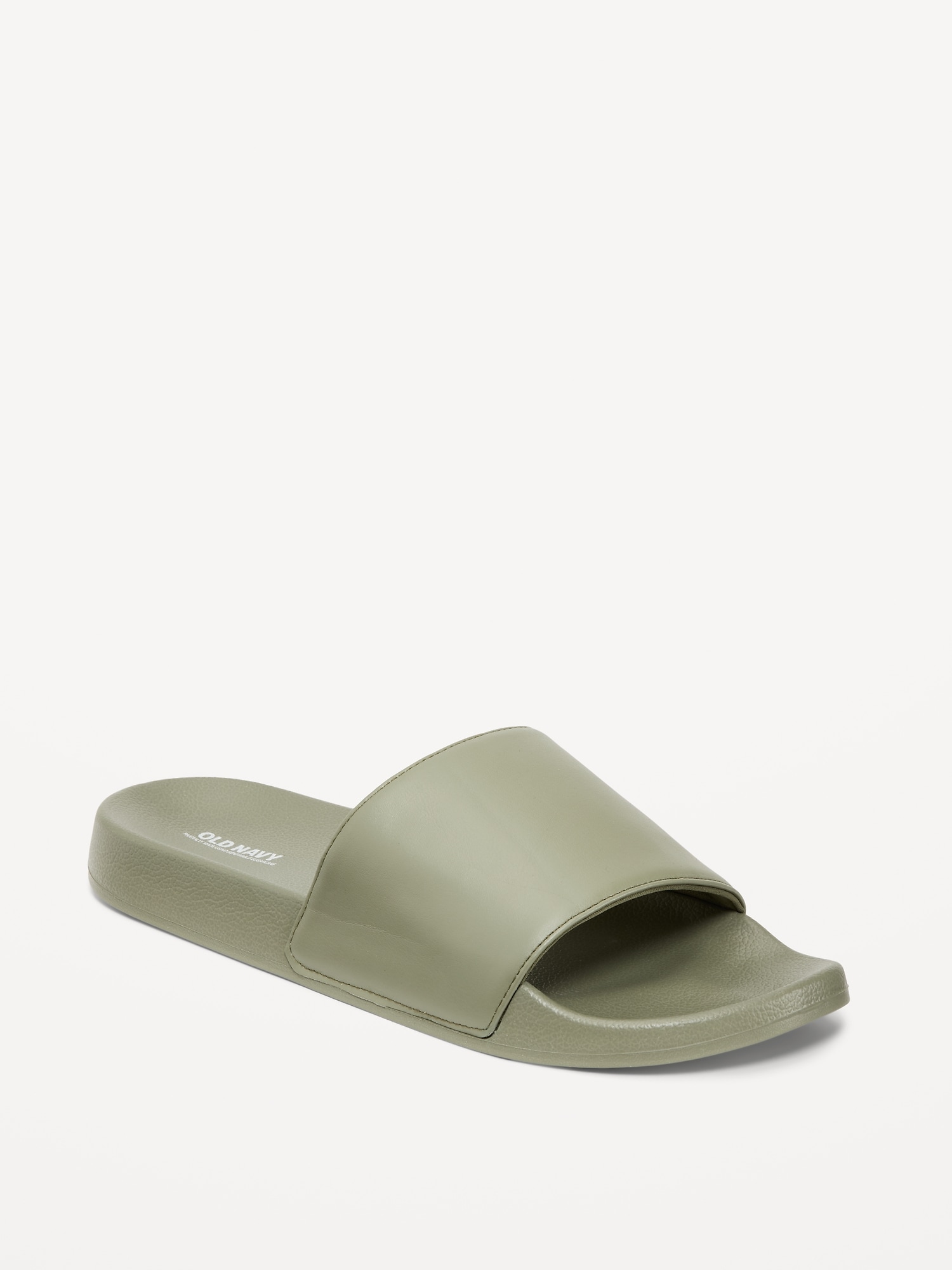 Old Navy Slide Sandals for Men (Partially Plant-Based) brown. 1
