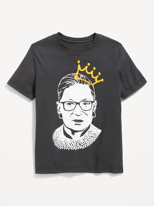 View large product image 2 of 4. Matching "Ruth Bader Ginsburg" Gender-Neutral Graphic T-Shirt for Kids