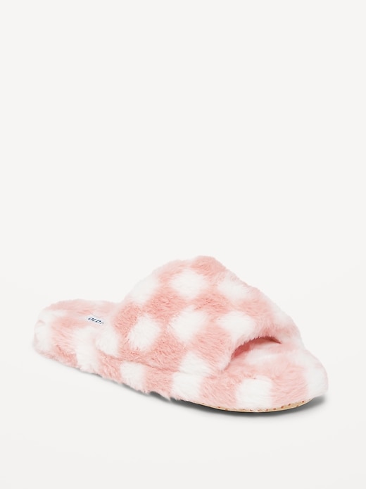 View large product image 1 of 3. Cozy Faux-Fur Slide Slippers for Girls
