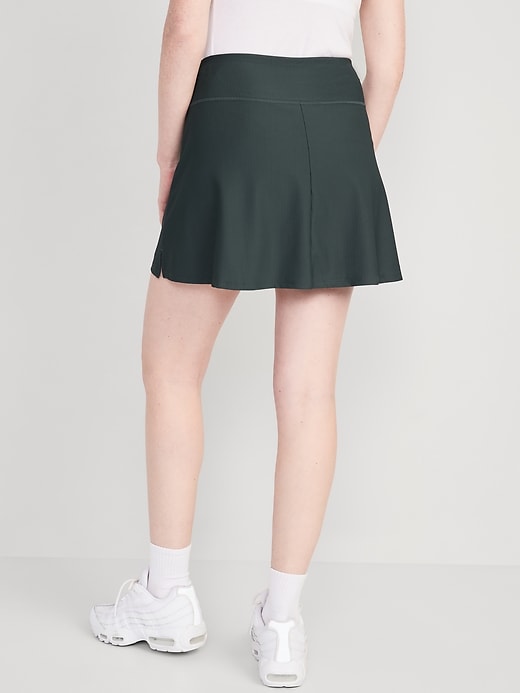 Image number 2 showing, High-Waisted PowerSoft Rib-Knit Skort