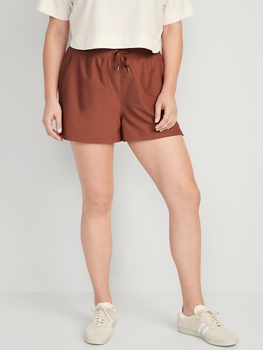 Image number 5 showing, High-Waisted PowerSoft Shorts -- 3-inch inseam
