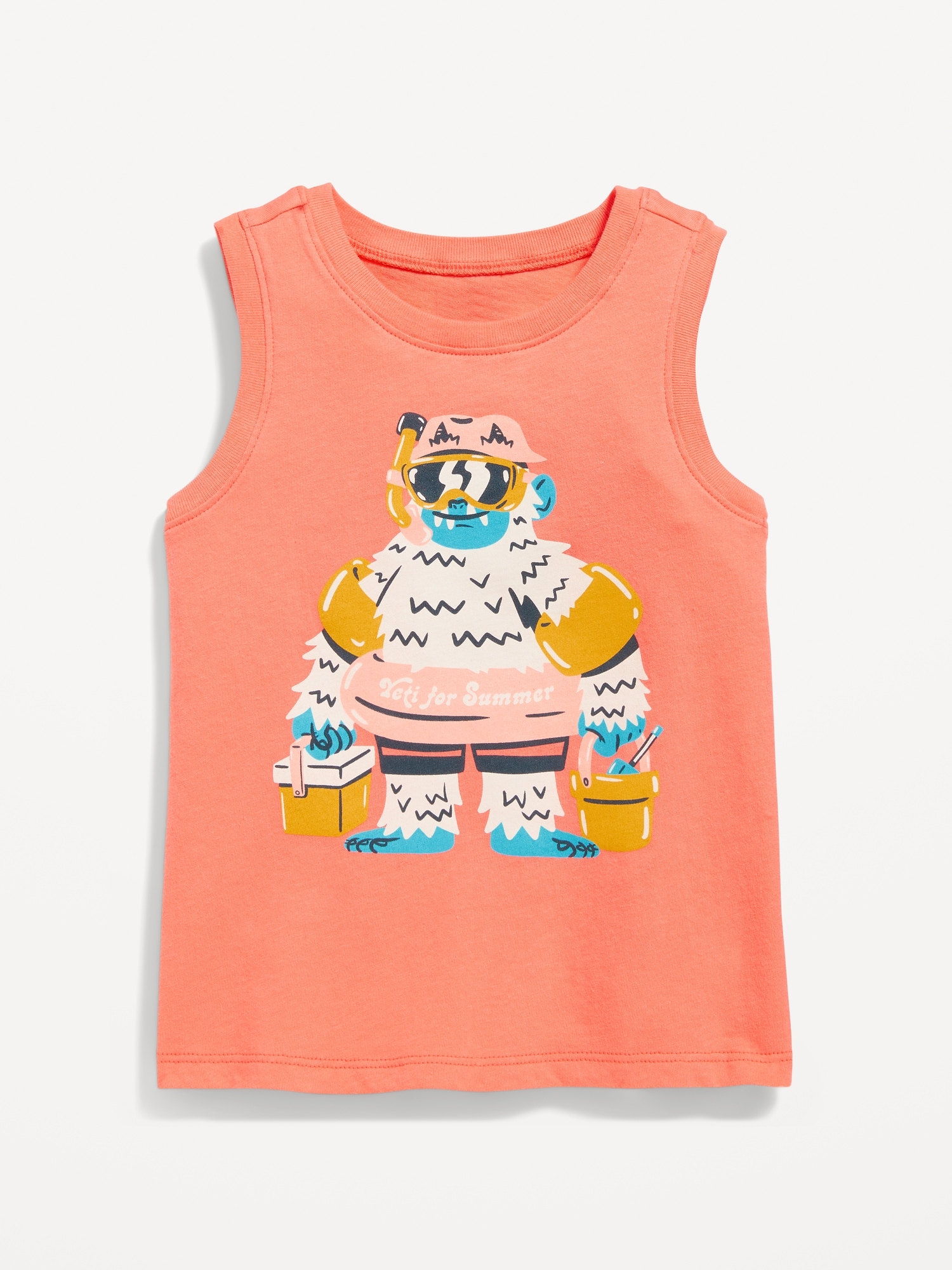 Old Navy Graphic Tank Top for Toddler Boys orange. 1