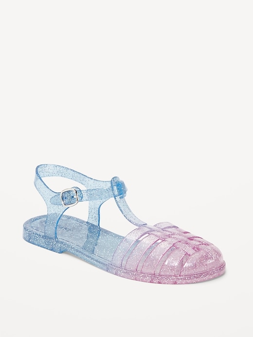 View large product image 1 of 1. Shiny-Jelly Fisherman Sandals for Girls
