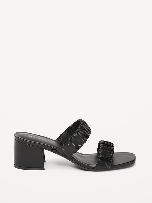 Image number 4 showing, Faux-Leather Strappy Block-Heel Mule Sandals