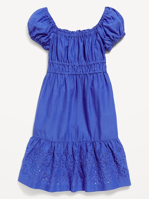 Puff-Sleeve Fit & Flare Dress for Girls | Old Navy