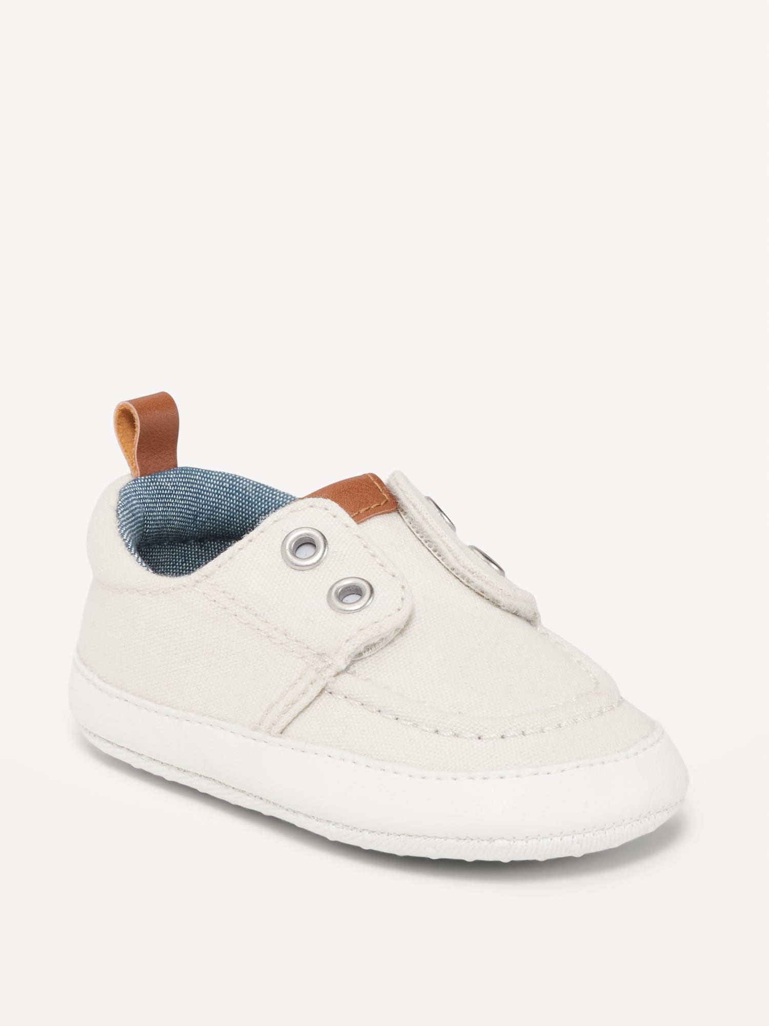 Old Navy Canvas Boat-Style Sneakers for Baby beige. 1