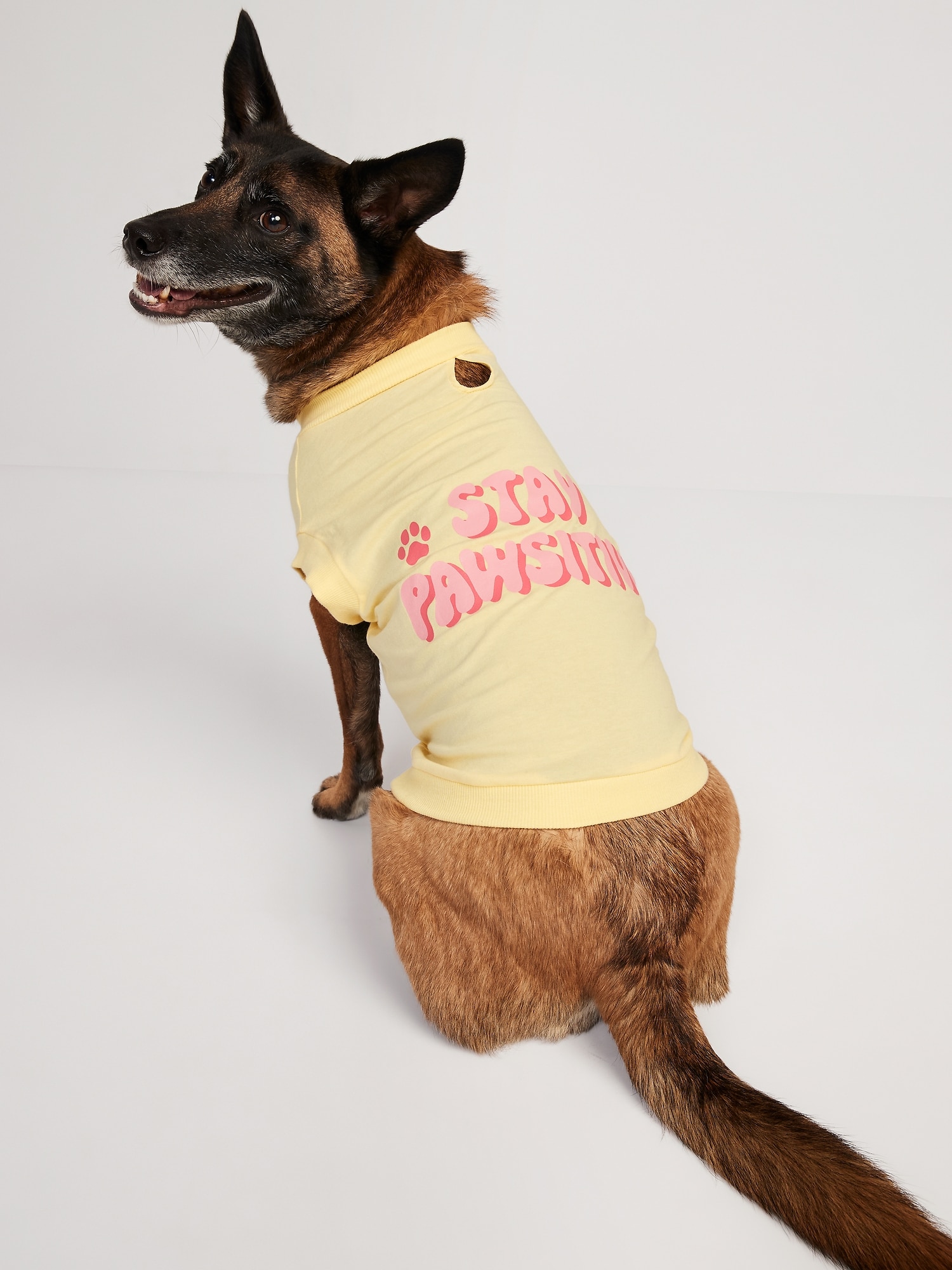 Old Navy Printed T-Shirt for Pets yellow. 1