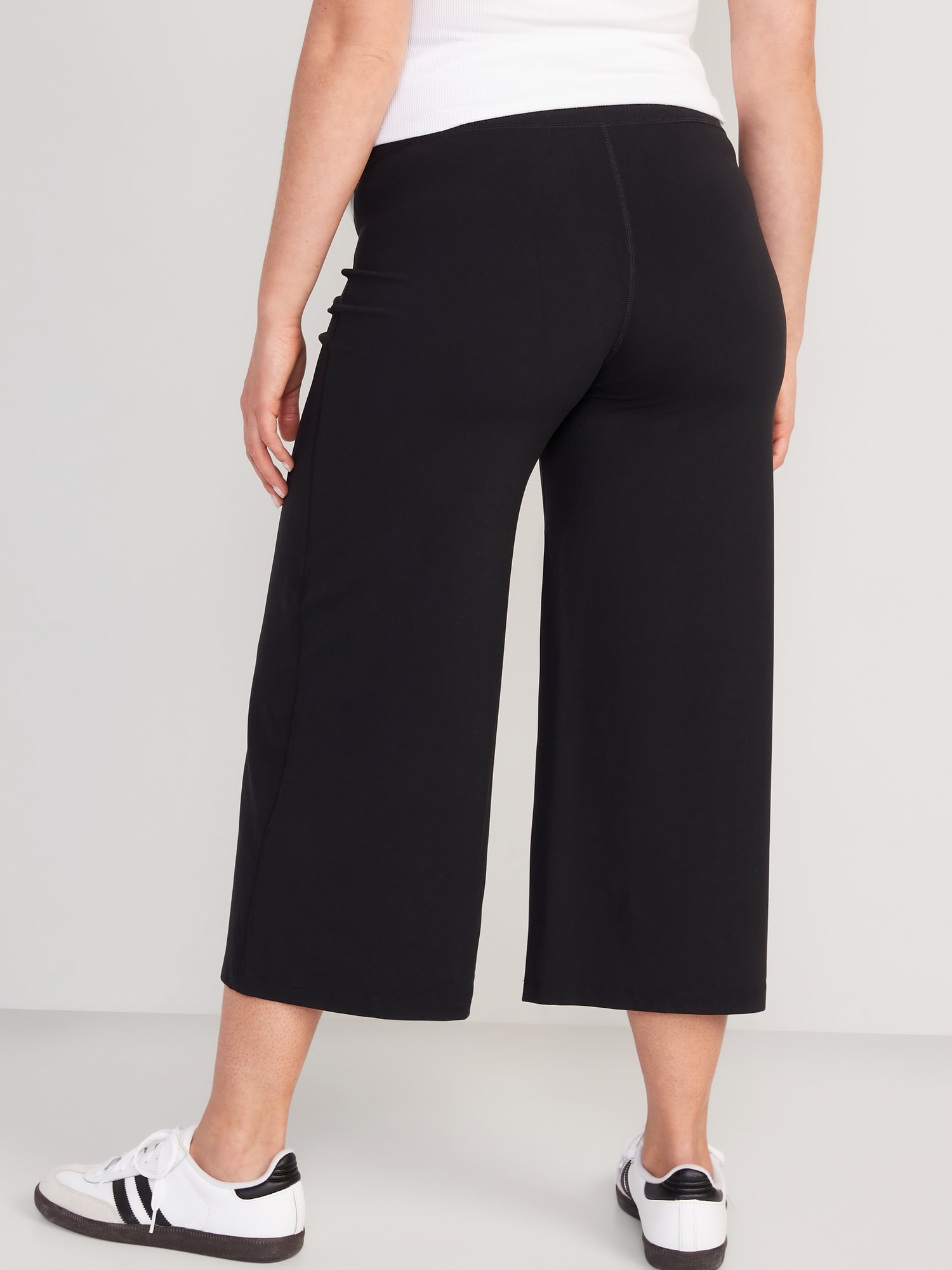 Maternity Rollover-Waist Cropped Soft Pants