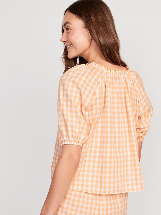 Image number 2 showing, Matching Puff-Sleeve Pajama Swing Top