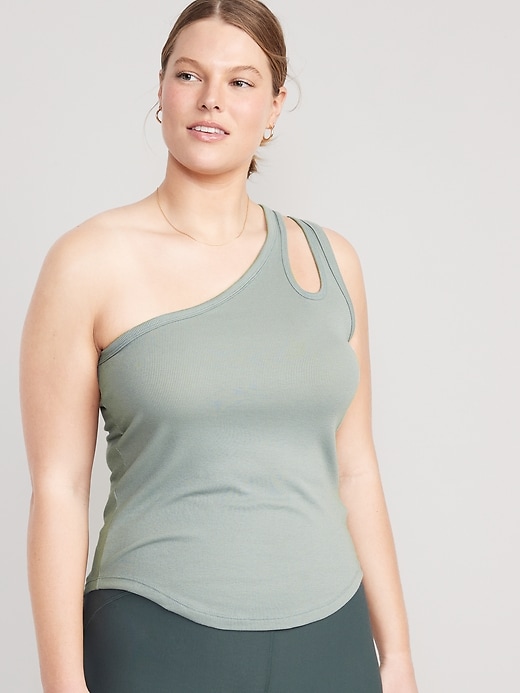 Image number 5 showing, UltraLite All-Day One-Shoulder Cutout Tank Top
