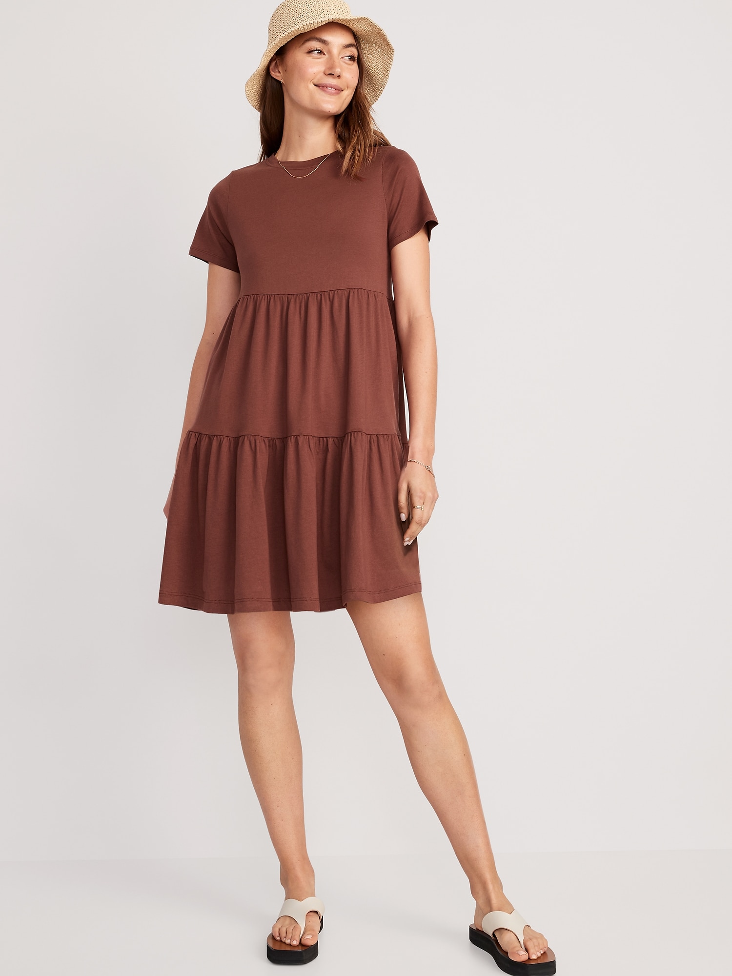 Tiered Mini Swing T-Shirt Dress for Women | Old Navy