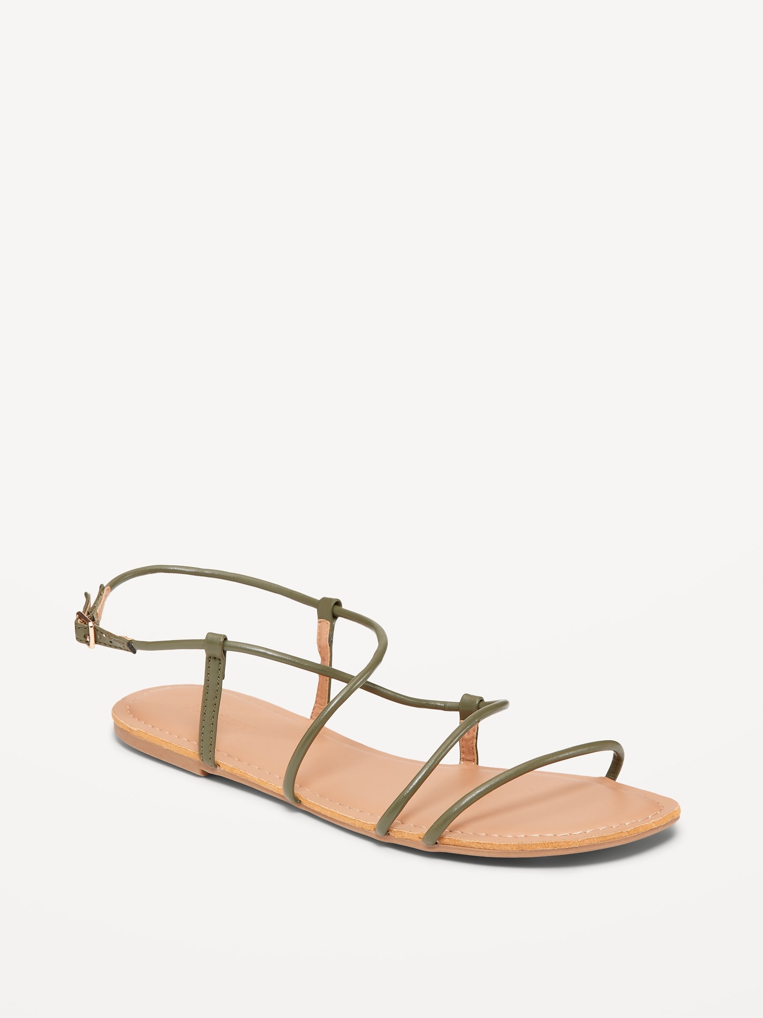 Faux Leather Asymmetric Strappy Sandals for Women Old Navy