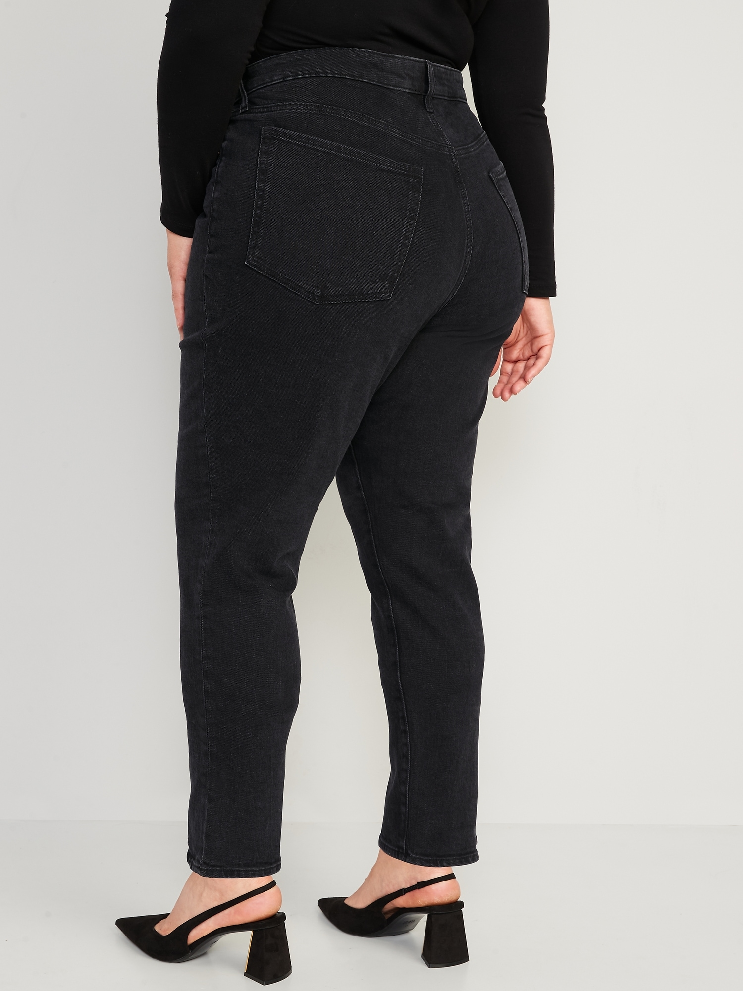 High-Waisted OG Straight Black Jeans for Women | Old Navy