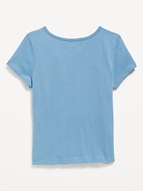 View large product image 3 of 3. Licensed Pop-Culture Tie-Knot T-Shirt for Girls