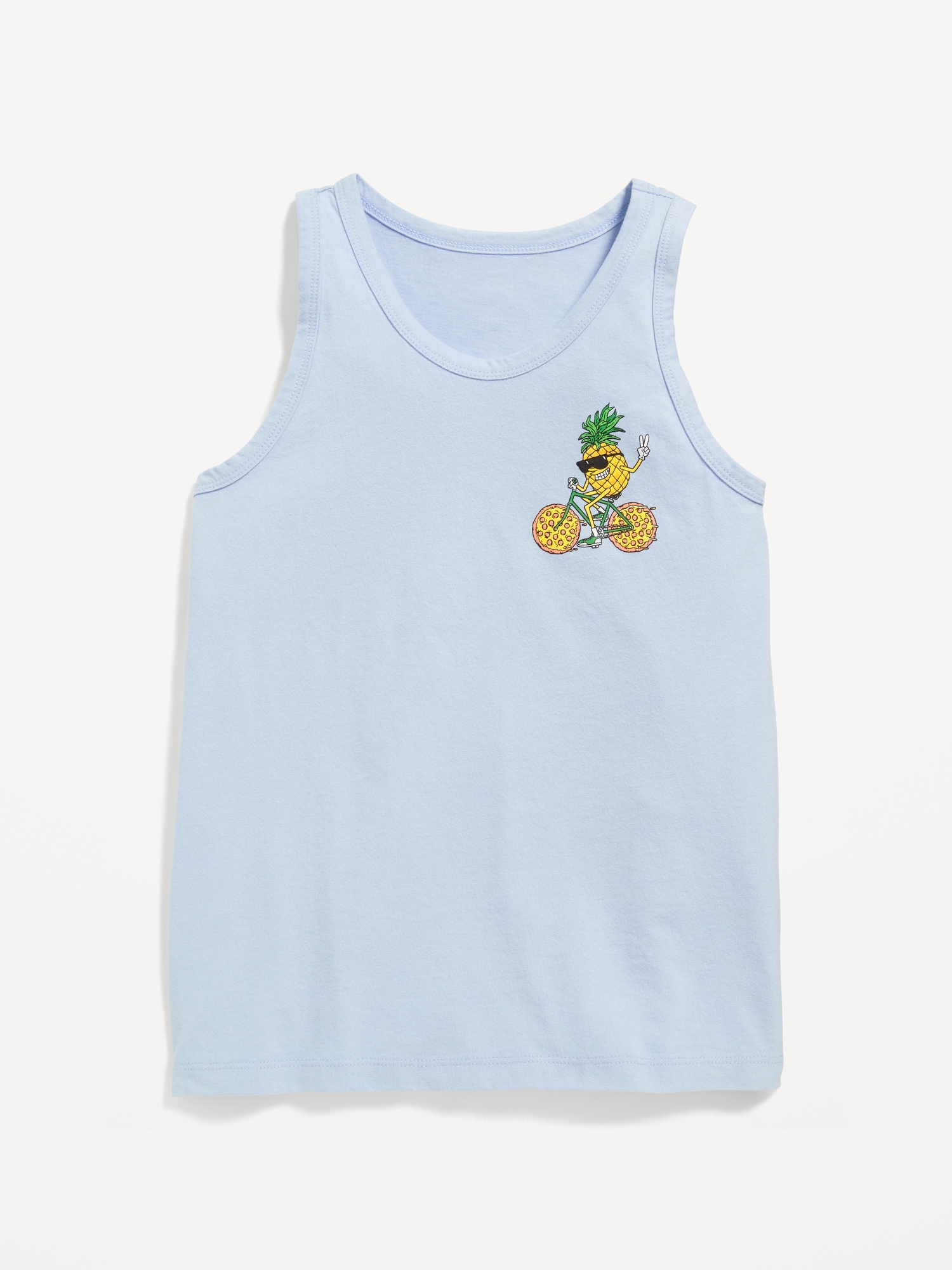 Old Navy Softest Graphic Tank Top for Boys blue. 1