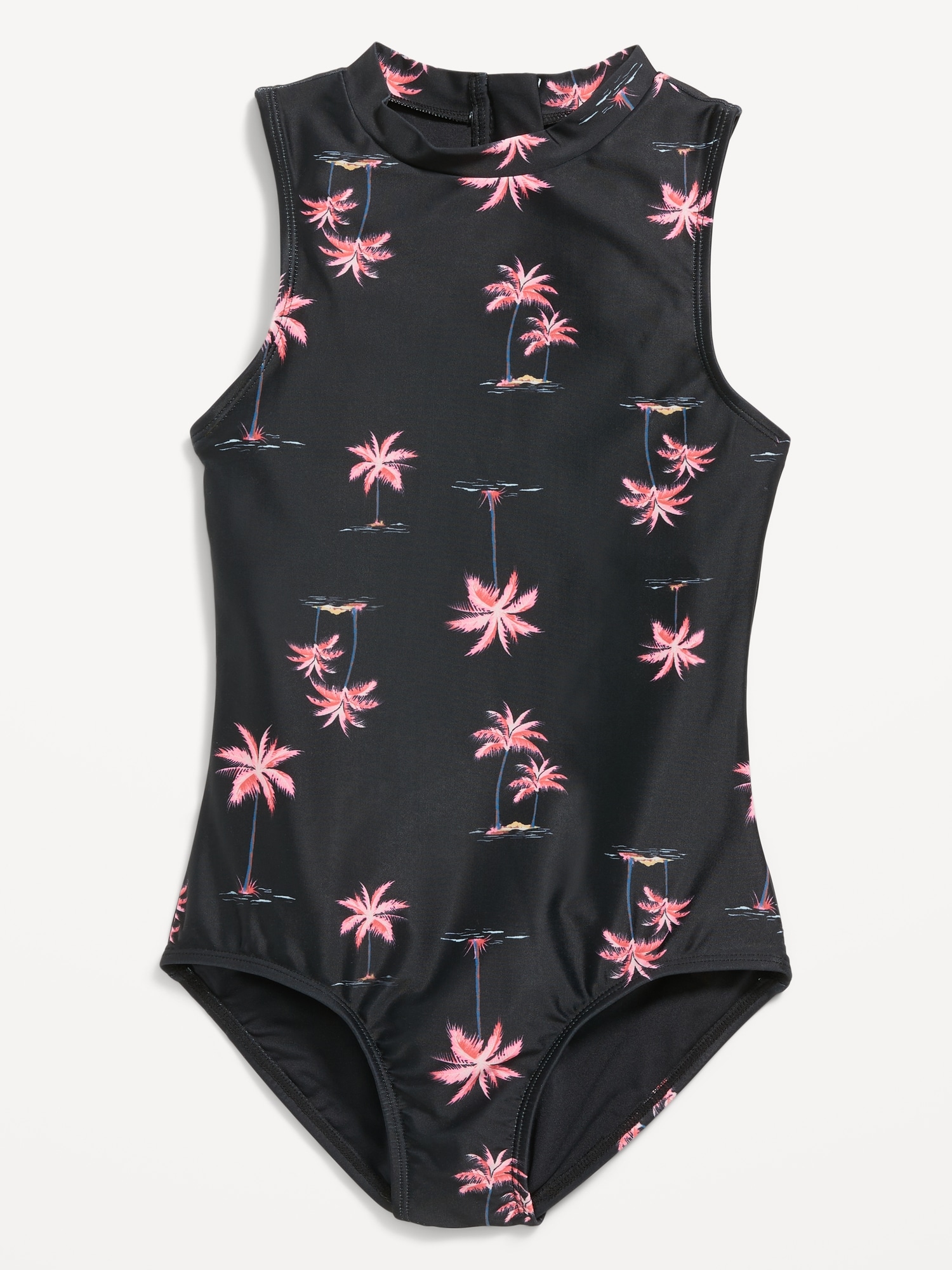 High-Neck One-Piece Swimsuit for Girls | Old Navy