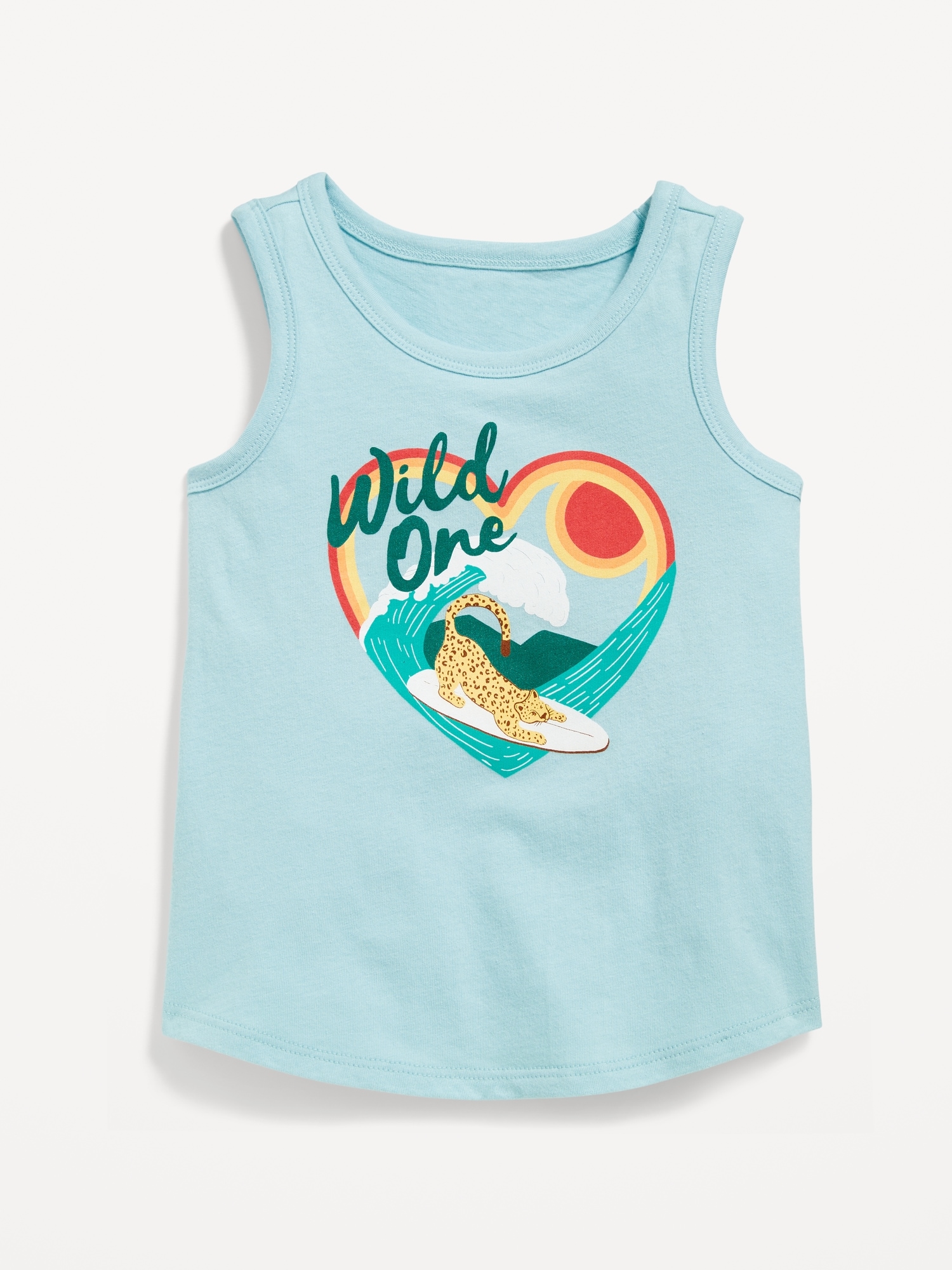 Old Navy Graphic Tank Top for Toddler Girls blue. 1