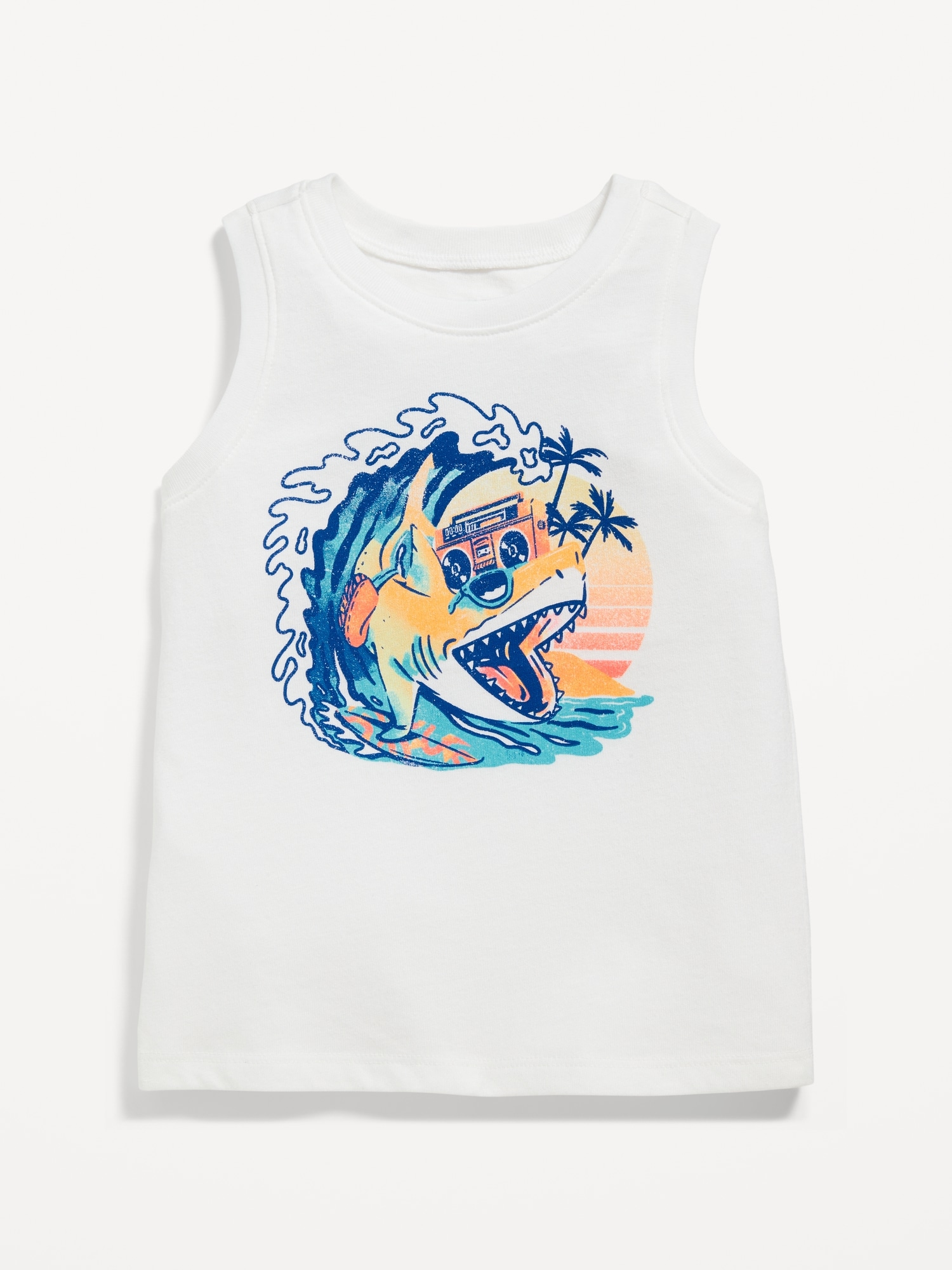 Old Navy Graphic Tank Top for Toddler Boys white. 1