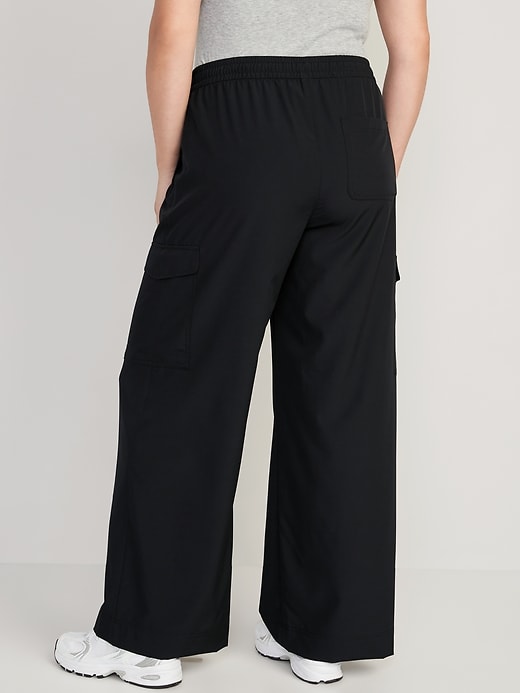 Image number 6 showing, High-Waisted StretchTech Wide-Leg Cargo Pants