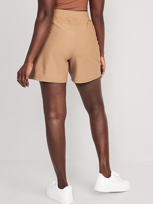 Image number 6 showing, High-Waisted PowerSoft Shorts -- 5-inch inseam