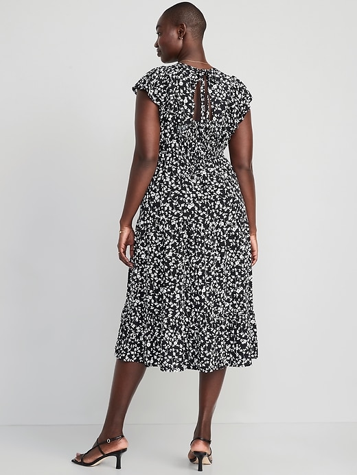 tiered midi dress old navy Short-Sleeve Tiered Midi Dress