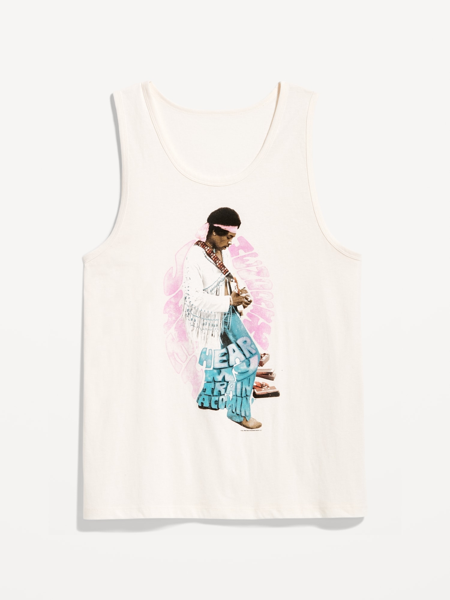 Old Navy Jimi Hendrix™ Gender-Neutral Tank Top for Adults white. 1