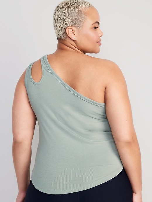 Image number 8 showing, UltraLite All-Day One-Shoulder Cutout Tank Top