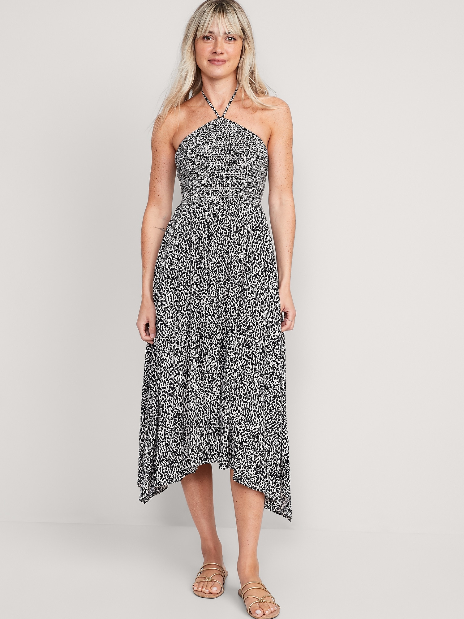 Womens Fit And Flare Midi Dresses Old Navy