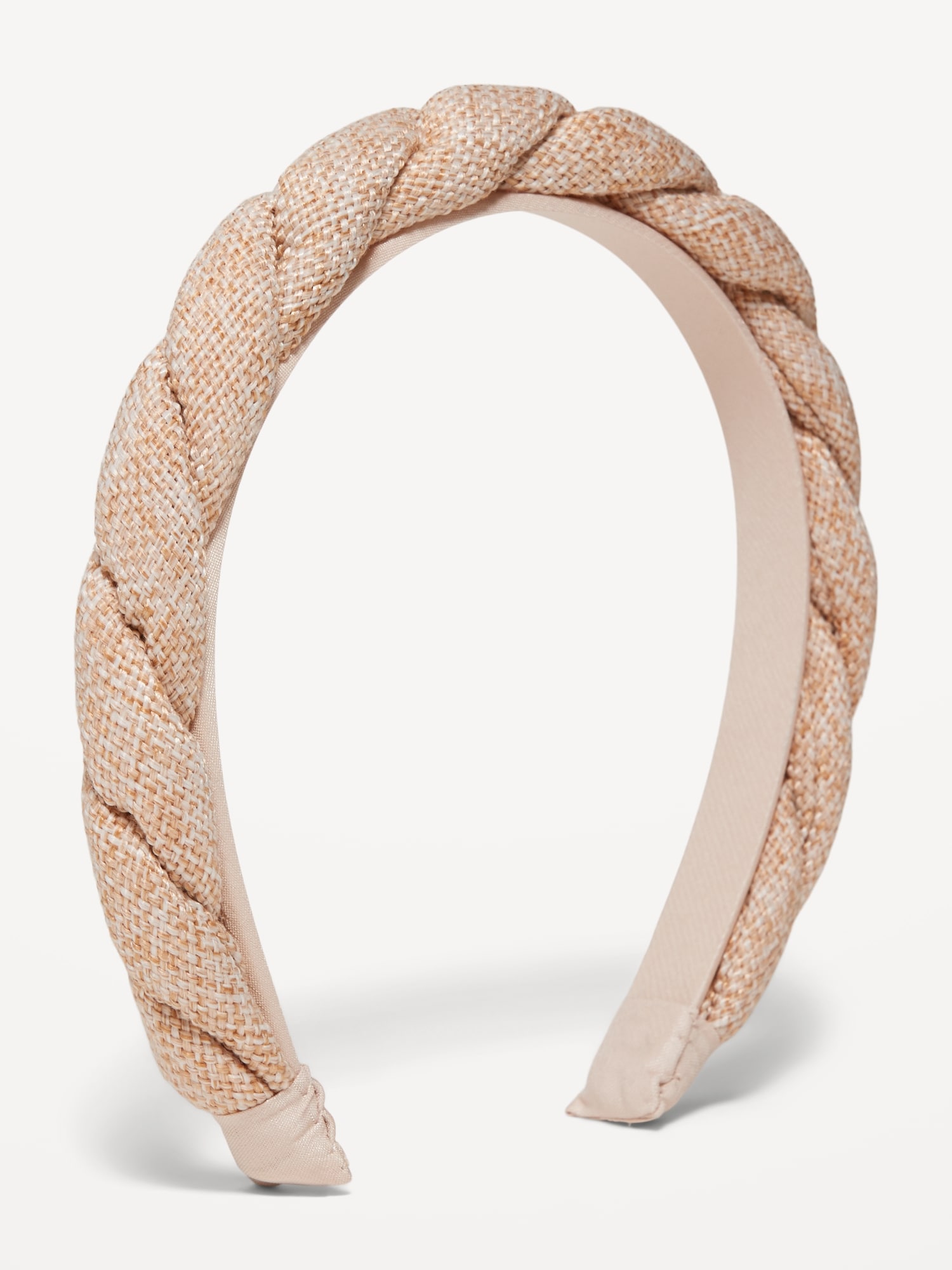 Old Navy Braided-Woven Headband for Girls white. 1