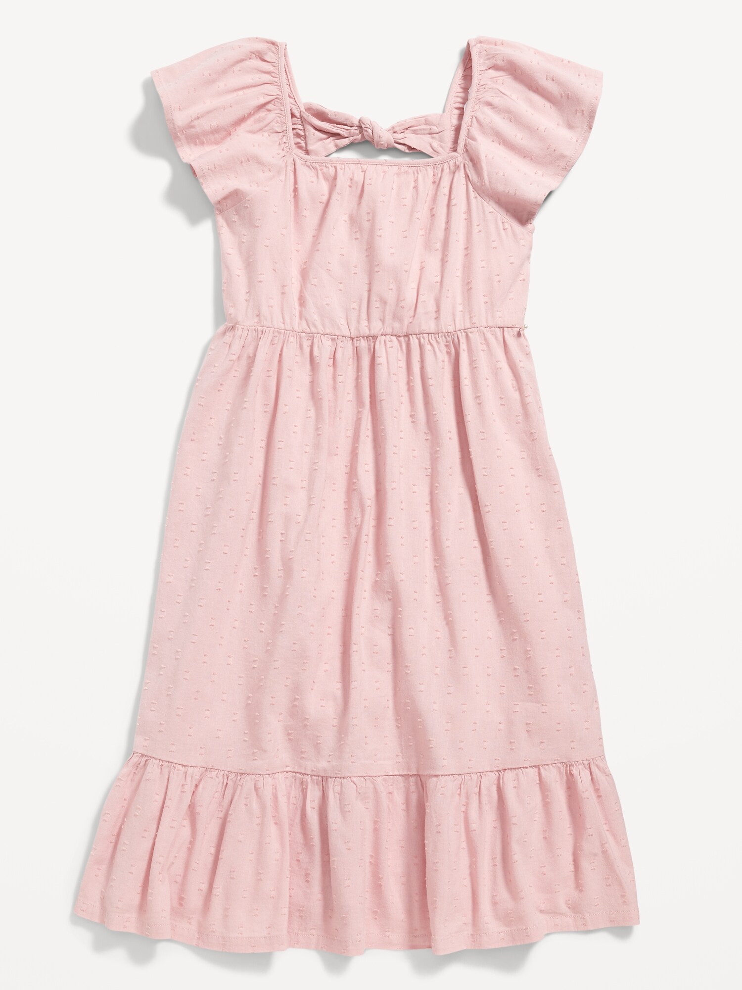 FlutterSleeve ClipDot Fit & Flare Midi Dress for Girls Old Navy