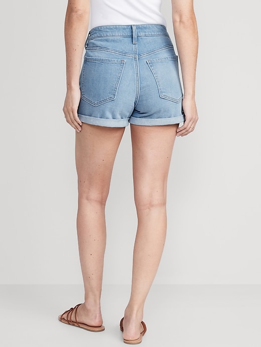 Image number 2 showing, High-Waisted OG Straight Jean Shorts -- 3-inch inseam