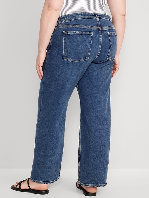 Image number 8 showing, Mid-Rise Wide-Leg Jeans