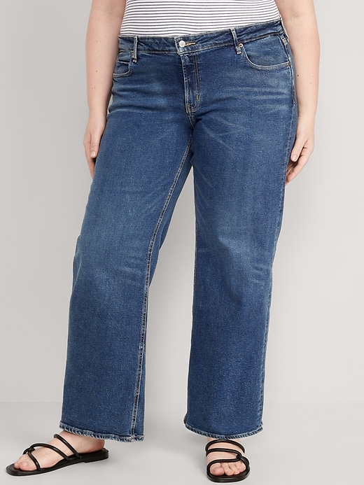 Image number 7 showing, Mid-Rise Wide-Leg Jeans