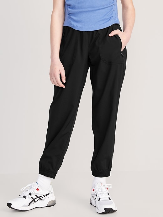 View large product image 1 of 4. High-Waisted StretchTech Zip-Pocket Jogger Performance Pants for Girls
