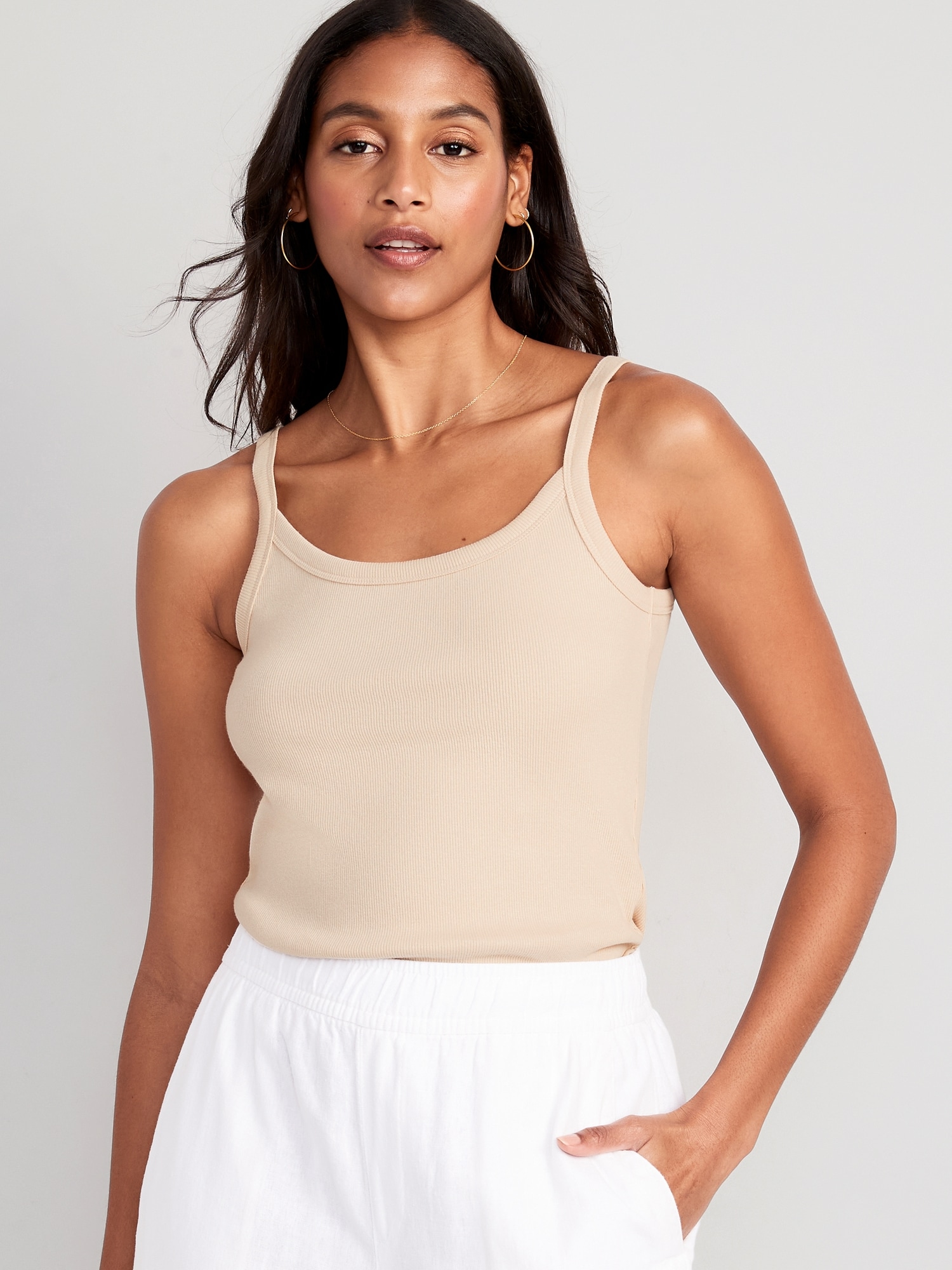 Custom Single Color Text Molly Seamless Scoop Neck Cami (Available in –  Gameday Bae