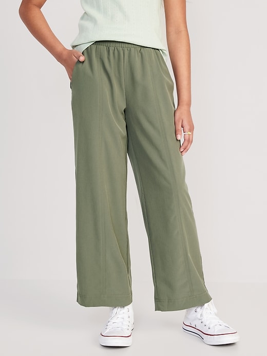 View large product image 1 of 4. StretchTech High-Waisted Wide-Leg Performance Pants for Girls