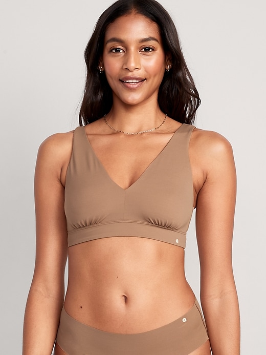 View large product image 1 of 8. V-Neck No-Show Bralette Top