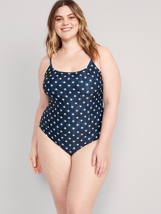 Image number 7 showing, Tie-Back One-Piece Cami Swimsuit