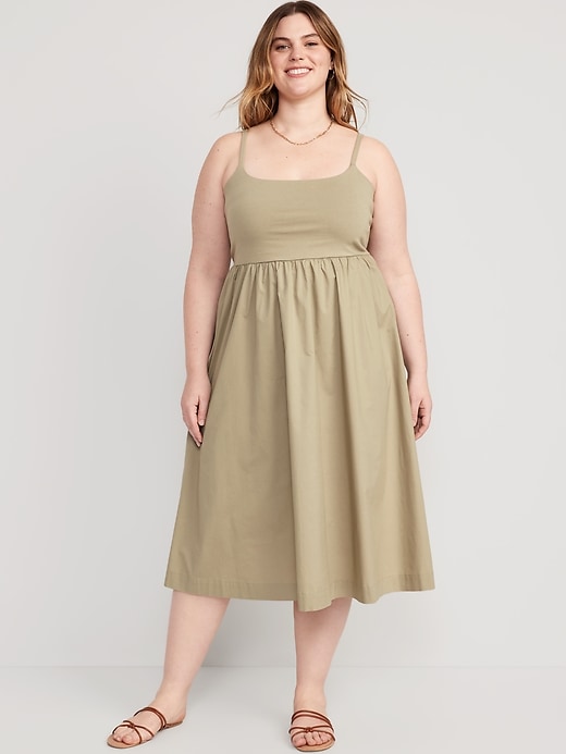 Image number 5 showing, Fit & Flare Combination Midi Dress