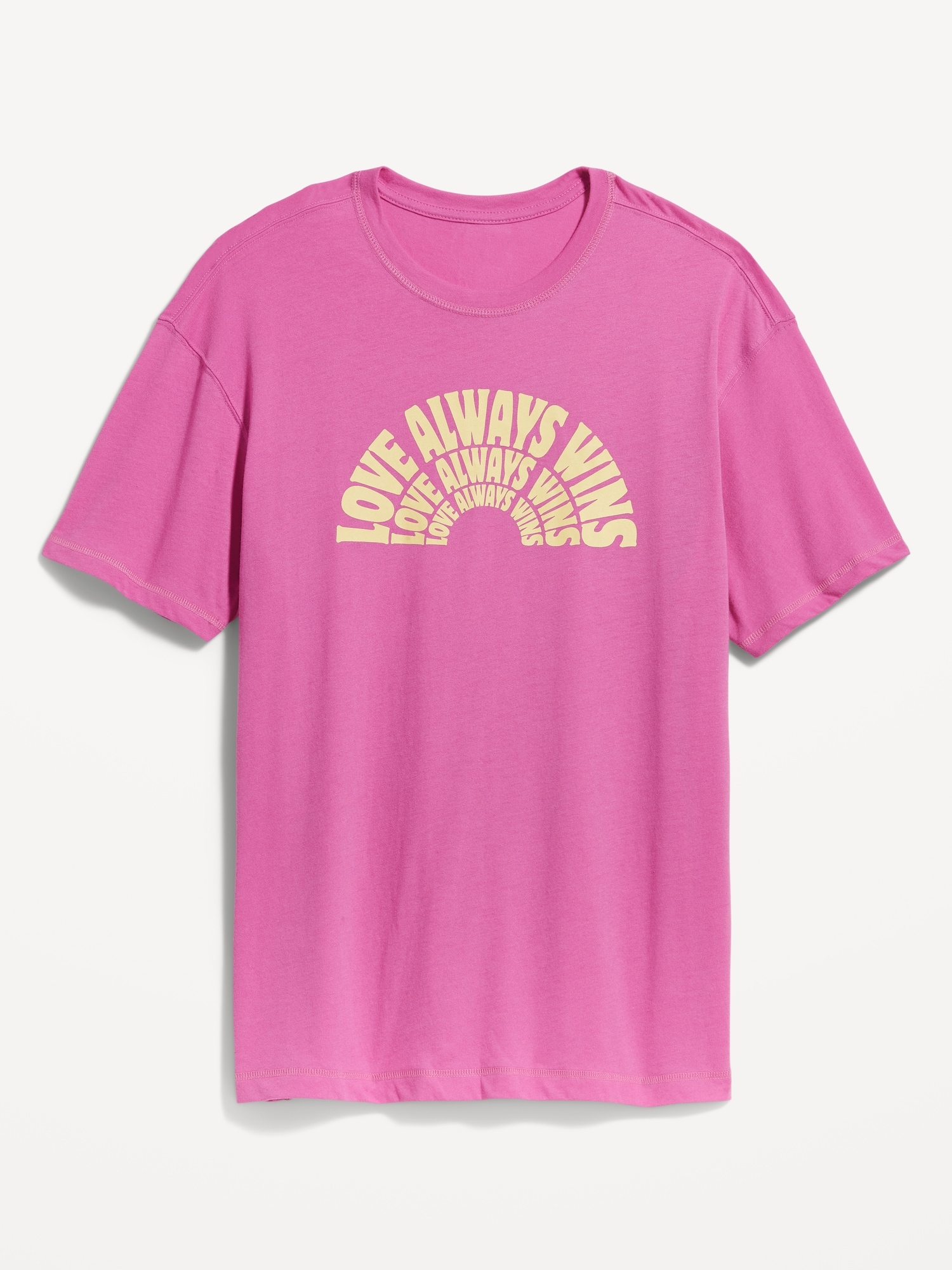 Old Navy Matching Pride Gender-Neutral T-Shirt for Adults pink. 1