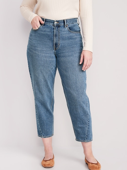 Image number 5 showing, Extra High-Waisted Non-Stretch Balloon Ankle Jeans