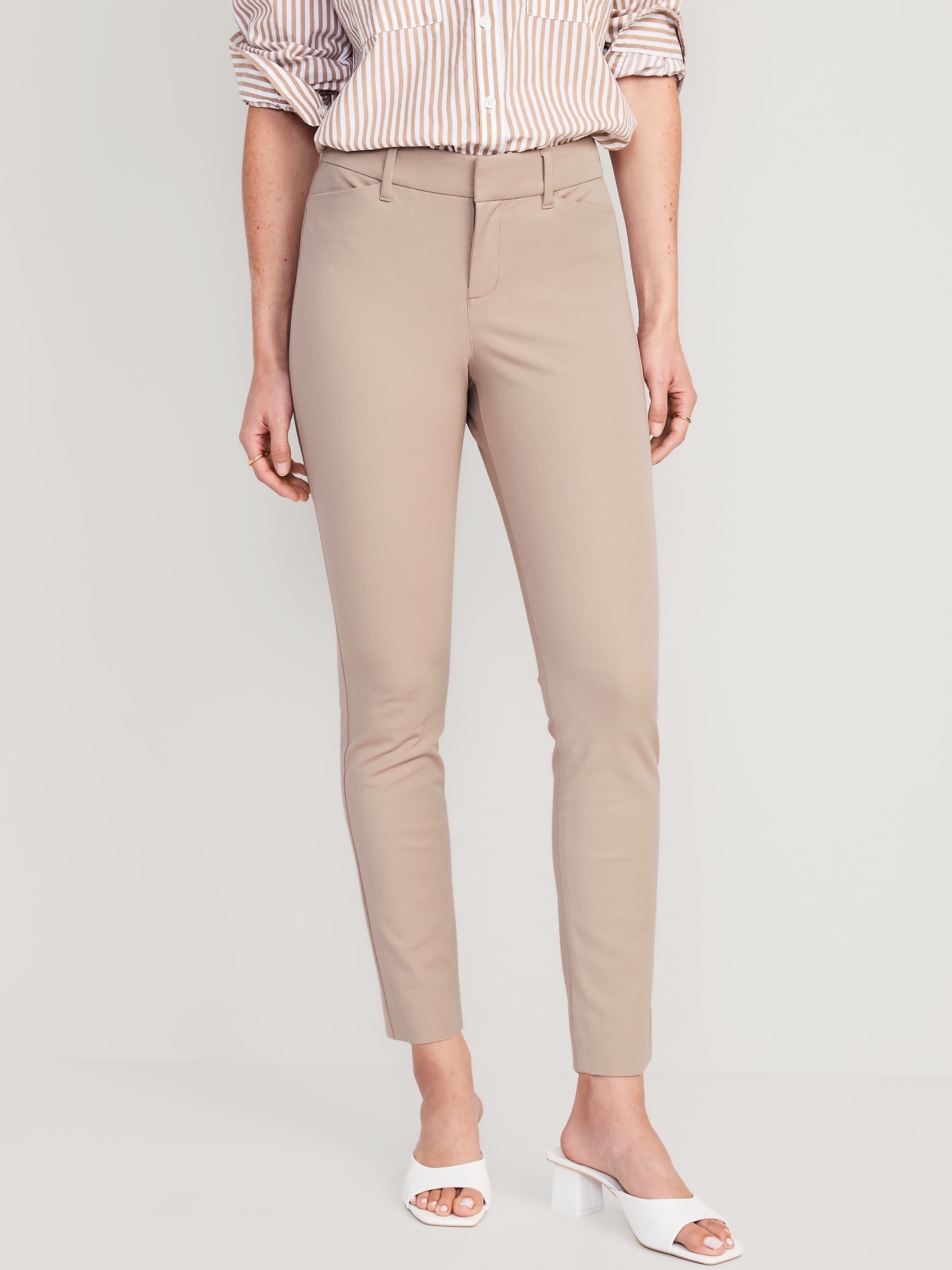 Olyvenn Elastic Trousers Long Pants Women's Plus Skinny Slim Fit Female  Casual Outwear Women Solid Cotton Linen Ankle-Length Pants Pokets Trousers  for 2022 Women Tops Khaki XL - Walmart.com