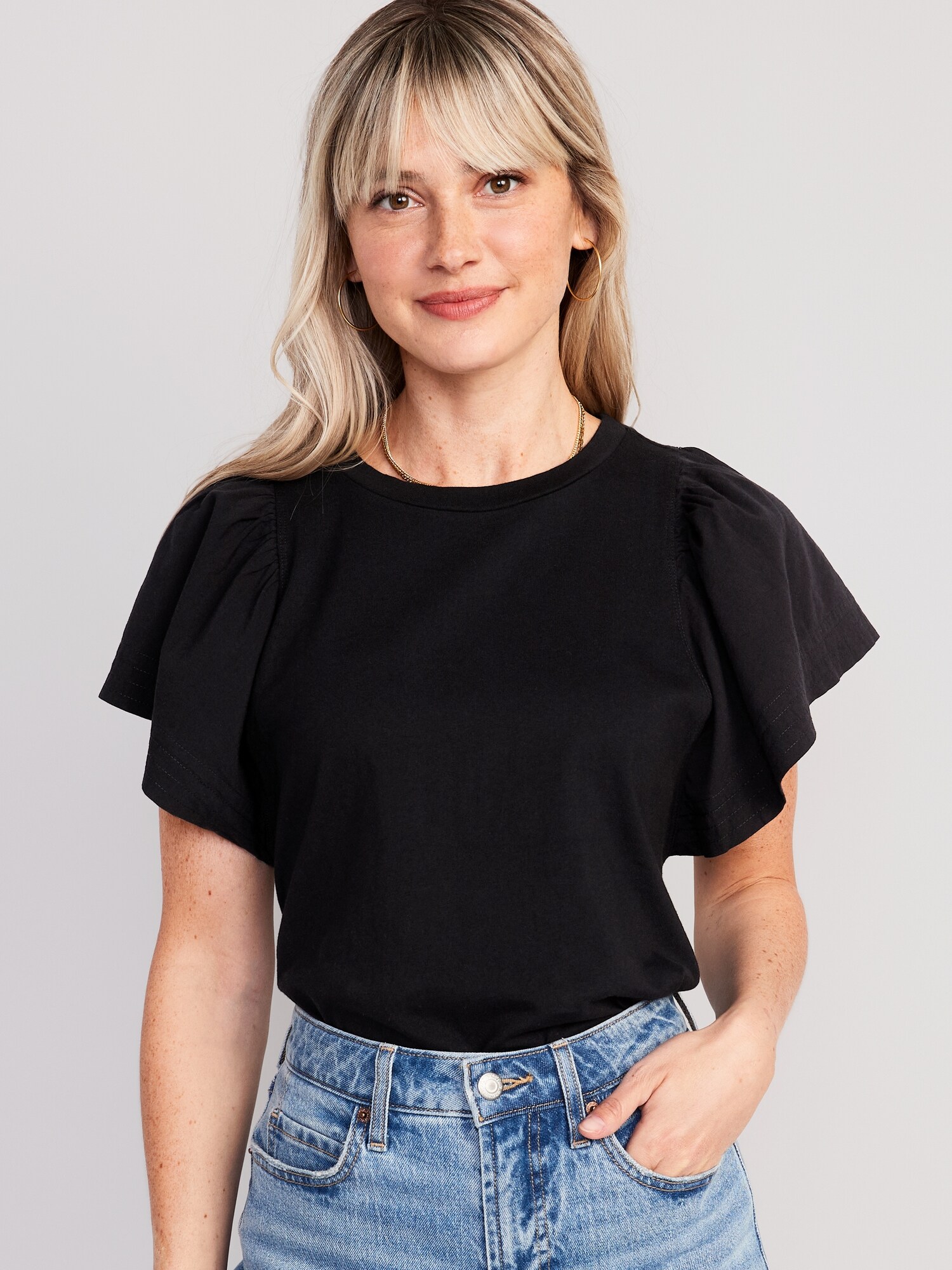 Flutter Sleeve Paneled T Shirt Old Navy Flutter Sleeve Paneled T Shirt Old Navy