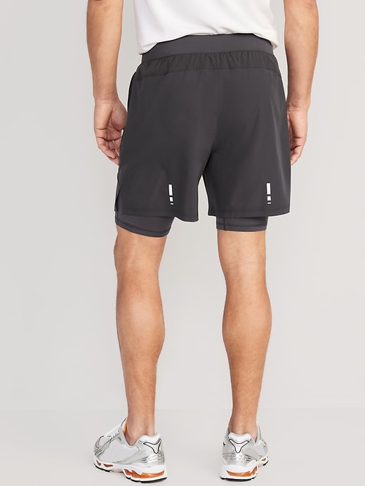 View large product image 2 of 3. Go 2-in-1 Workout Shorts + Base Layer for Men -- 7-inch inseam