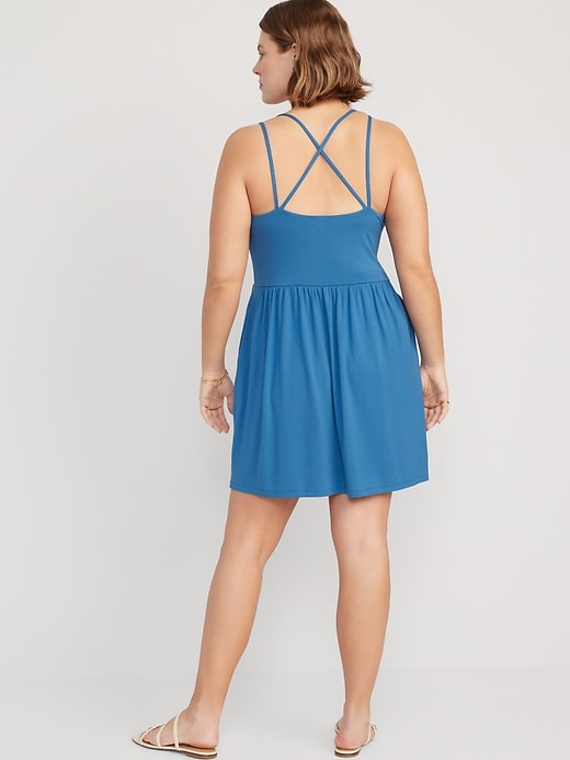 Fit & Flare Cross-Back Mini Cami Dress | Old Navy