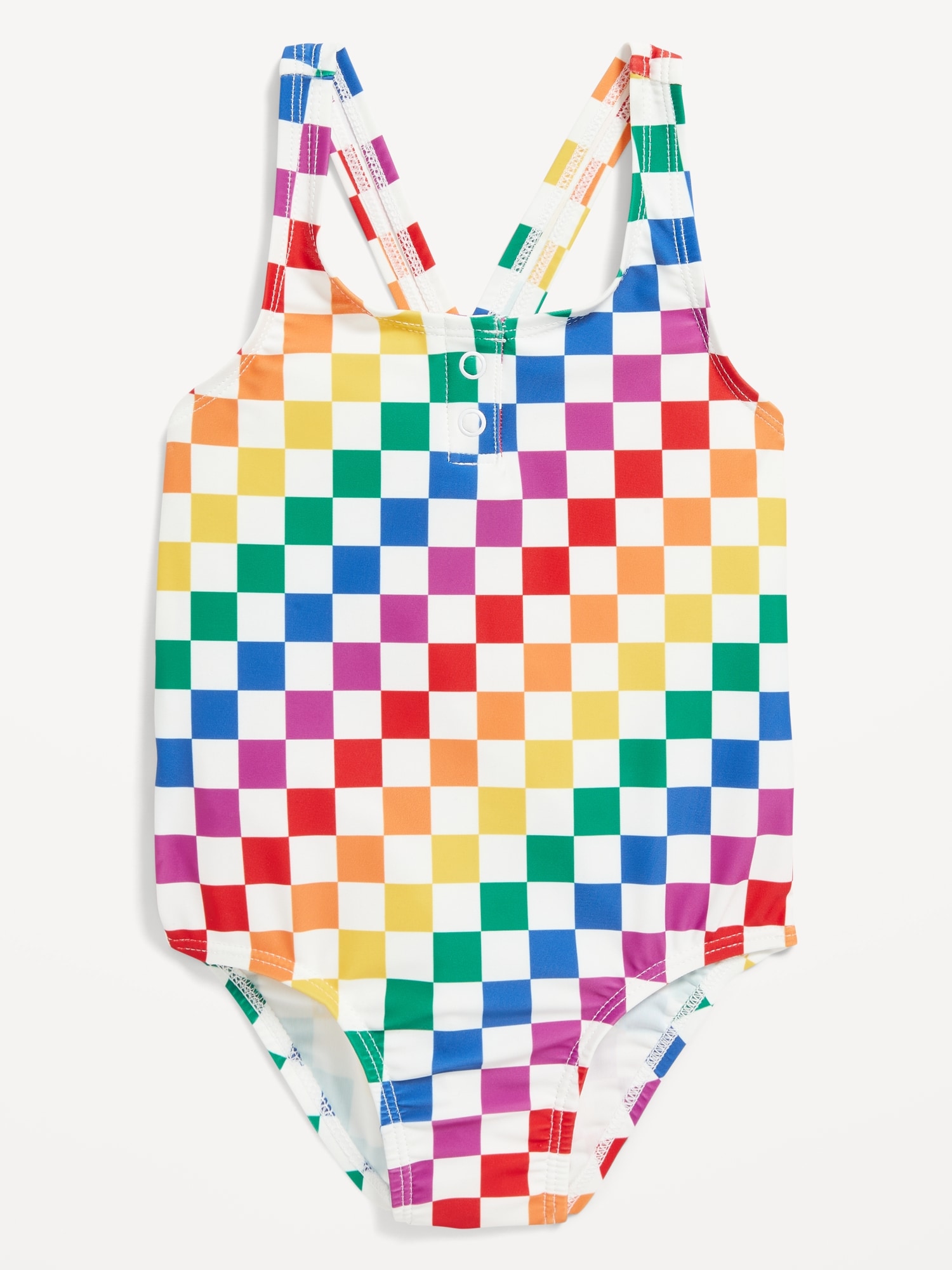 Old Navy Printed One-Piece Henley Swimsuit for Toddler & Baby multi. 1