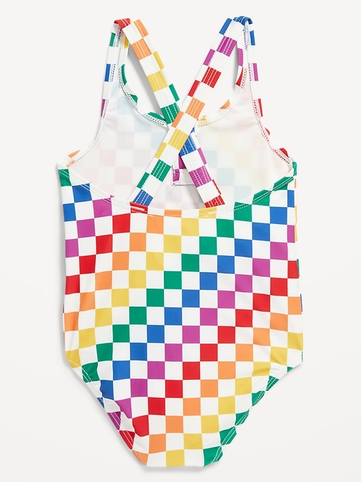 View large product image 2 of 3. Printed One-Piece Henley Swimsuit for Toddler & Baby
